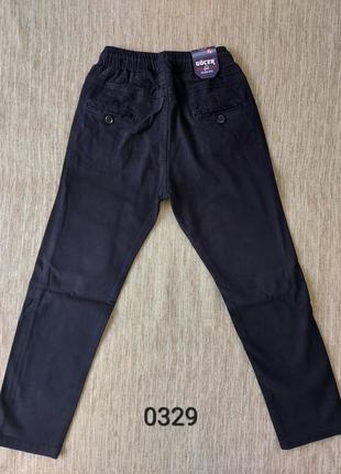 Шкільні котонові брюки для хлопчиків темно сині2 фото