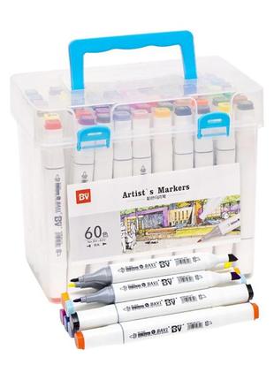 Набір скетч-маркерів 820-60 у пластиковому боксі, 60 кольорів