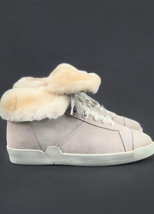 Шикарні кросівки trainers shearling lambskin pink (зима)