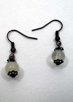 Сережки с кварцем