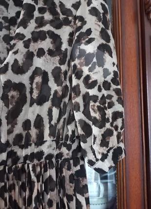 Сукня леопард шифон2 фото