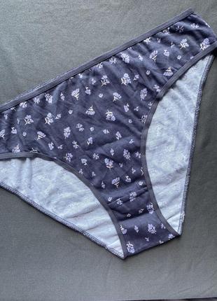 Хлопковые трусики / недельки /слипы / женские трусики в цветочный принт / трусики м