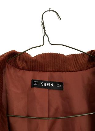 Вельветовый однобортный пиджак блейзер shein5 фото
