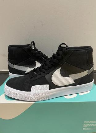 Кросівки кеди nike sb zoom blazer mid premium black найк блейзер чорні