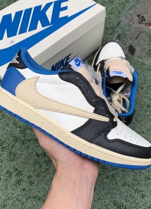 Кроссовки nike air jordan 1 low retro fragment design x travis scott джордан тревис скот