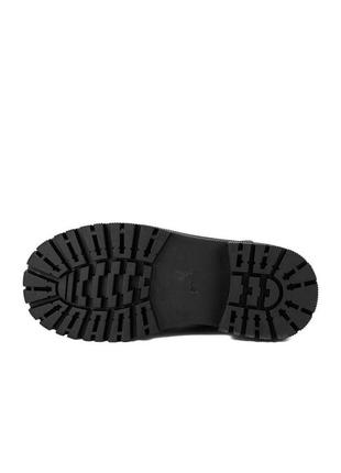 Женские демисезонные ботинки кожаные с пряжками невысокие yalasou черные 39 40 38 37 364 фото