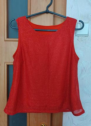 Блискуча червона майка 021