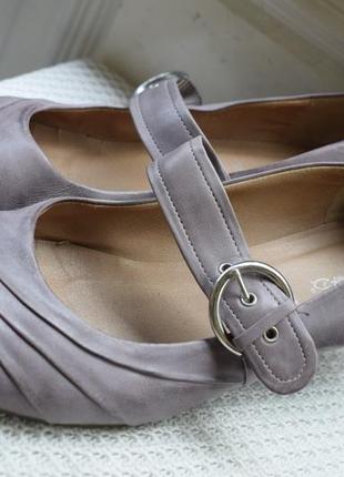 Кожаные туфли мокасины балетки лодочки janet d р. 42 27,6 см7 фото