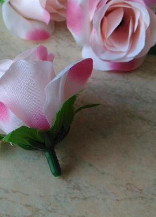 Головка троянди рожева 3,5 см2 фото