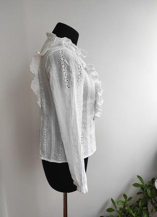 Хлопковая блузка батистовка из прошвы 10 р от new look3 фото