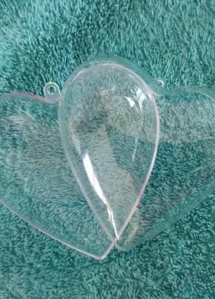 Сердце шар пластиковое прозрачное 10 см2 фото