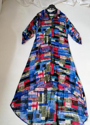 ⛔ туника  платье   рубашка  удлинённая спинка из натуральной ткани штапель7 фото