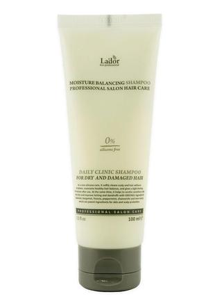 Зволожувальний шампунь для волосся lador moisture balancing shampoo 100 ml