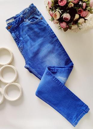 Блакитні стрейчкові джинси  артикул: 16459