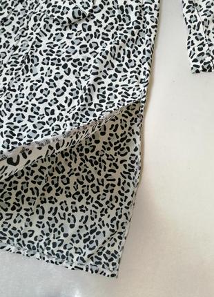 Стильное платье - рубашка с поясом принт леопард стильна сукня - сорочка з поясом принт леопард9 фото