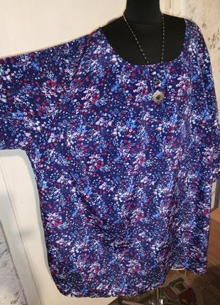 Яскрава сукня-туніка-трапеція літня,у квітковий принт,мега батал,julietta,німеччина3 фото