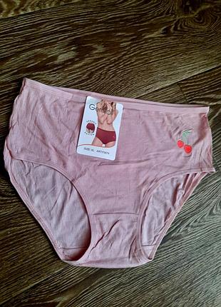 Трусики жіночі бавовна стрейч рубчик 50 52 54 56 58