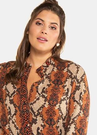 Рубашка блуза в змеиный принт new look
