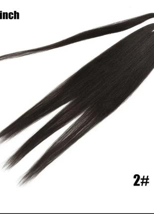 Афрохвост  коса удлинители для хвоста синтетические боксерские косички 26 дюймов накладные шиньон с резинкой7 фото