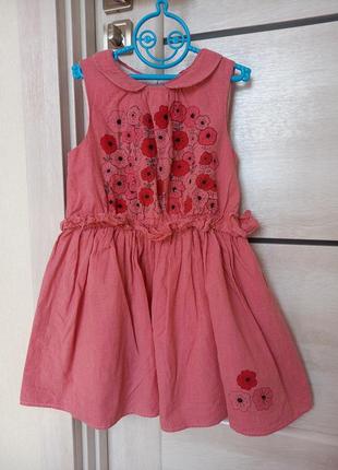 Модне святкове плаття сукня плаття сарафан next некст в українському стилі для дівчинки 6 років