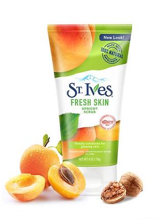 Скраб для обличчя глибокої очистки st. ives fresh skin apricot scrub