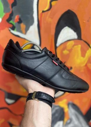 Levi’s кроссовки мокасины 41 размер кожаные чёрные оригинал1 фото