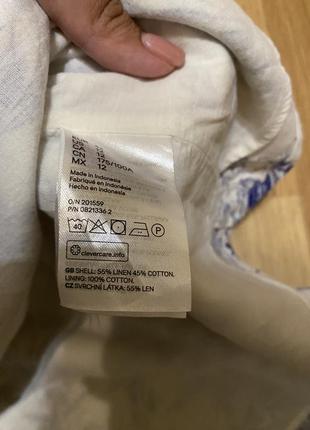 Сукня сарафан льон міді з ґудзиками h&m8 фото