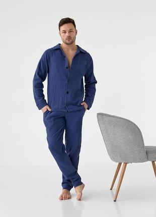 Мужская натуральная межама муслин хлопок 3 цвета s, m, l, xl, xxl