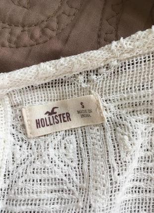 Кружевная блузка сетка hollister6 фото