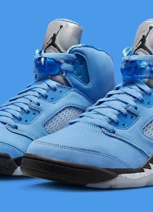 Кроссовки nike air jordan 5 retro unc university blue dv1310-401 оригинал