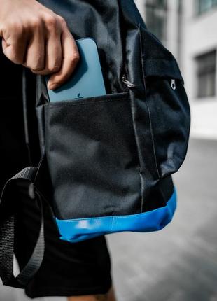 Яскравий чорно-голубий рюкзак nike/городской рюкзак найк3 фото