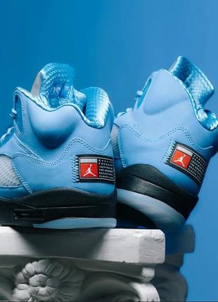 Кроссовки nike air jordan 5 retro unc university blue оригинал
