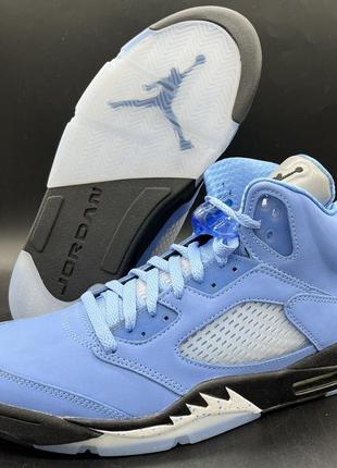 Кроссовки nike air jordan 5 retro unc university blue оригинал