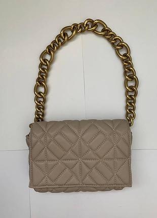 Сумка бежевая zara 4