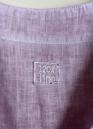 120% lino льняная рубашка блуза кофта летнего премиум люкс класса лен льняная7 фото