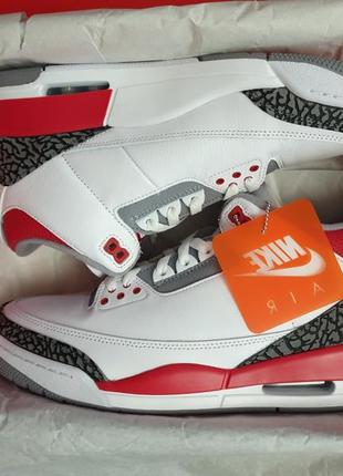 Кросівки nike air jordan 3 retro fire red (2022) оригінал dn3707-160 original dm0967