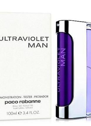 Оригінал paco rabanne ultraviolet man 100 ml tester ( пако рабан ультрафіолет ) туалетна вода1 фото