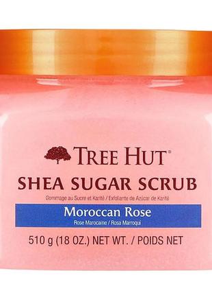 Сахарный скраб для тела tree hut moroccan rose shea sugar scrub