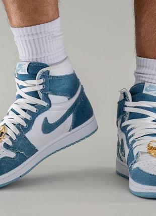 Кроссовки nike air jordan 1 high og denim dm9036-104 оригинал1 фото