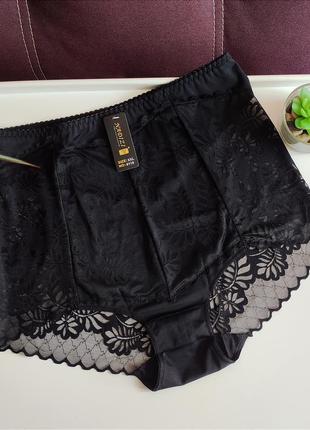 Кружевные трусики высокая посадка большой размер батал