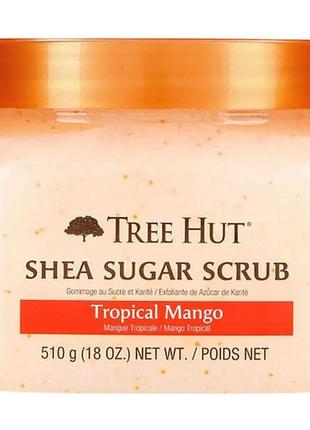 Цукровий скраб для тіла tree hut tropical mango shea sugar scrub