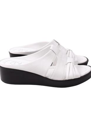 Шльопанці жіночі aquamarin білі натуральна шкіра, 39