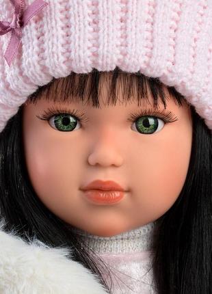 Испанская кукла реалистичная виниловая с длинными тёмными волосами и  зелеными глазками llorens ll3 фото