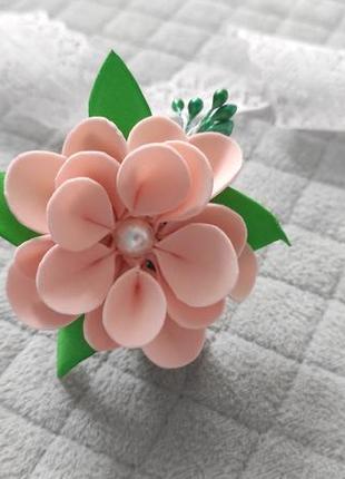 Резиночки с персиковым цветочком