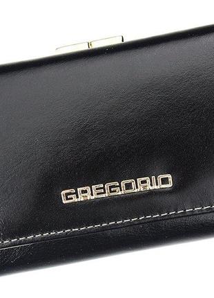 Жіночий шкіряний гаманець gregorio n108 чорний -