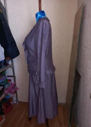 Льняной костюм французский бренд devernois 48-50 размер2 фото