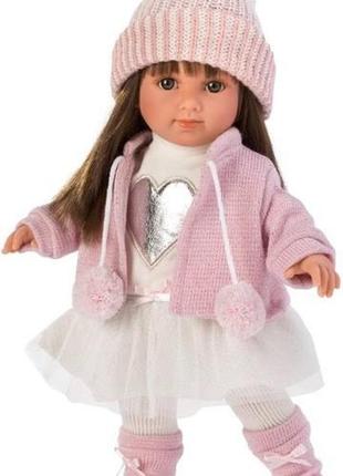 Испанская кукла лоренс виниловая коллекционная девочка брюнетка с длинными волосами 35 см llorens ll2 фото