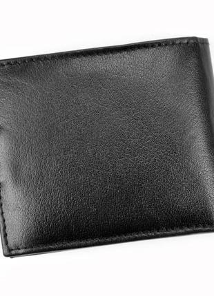 Чоловічий шкіряний гаманець cavaldi 0670l-bs rfid чорний -6 фото
