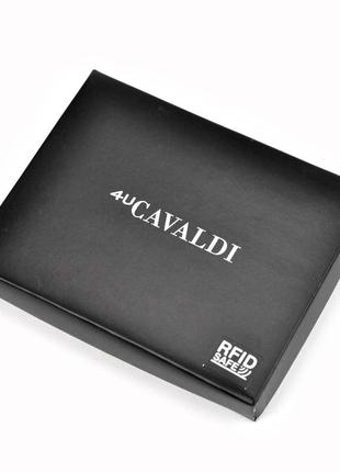 Чоловічий шкіряний гаманець cavaldi 0670l-bs rfid чорний -9 фото