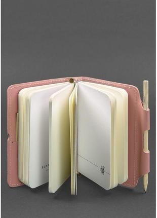 Кожаный блокнот (софт-бук) 3.0 розовый3 фото